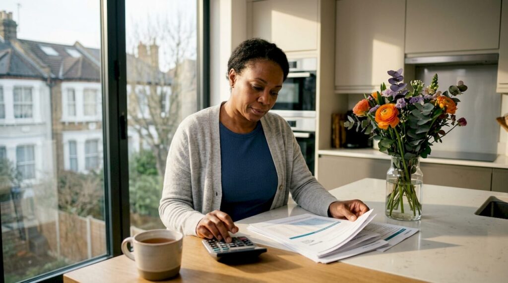 Homeowner reviewing debt consolidation documents