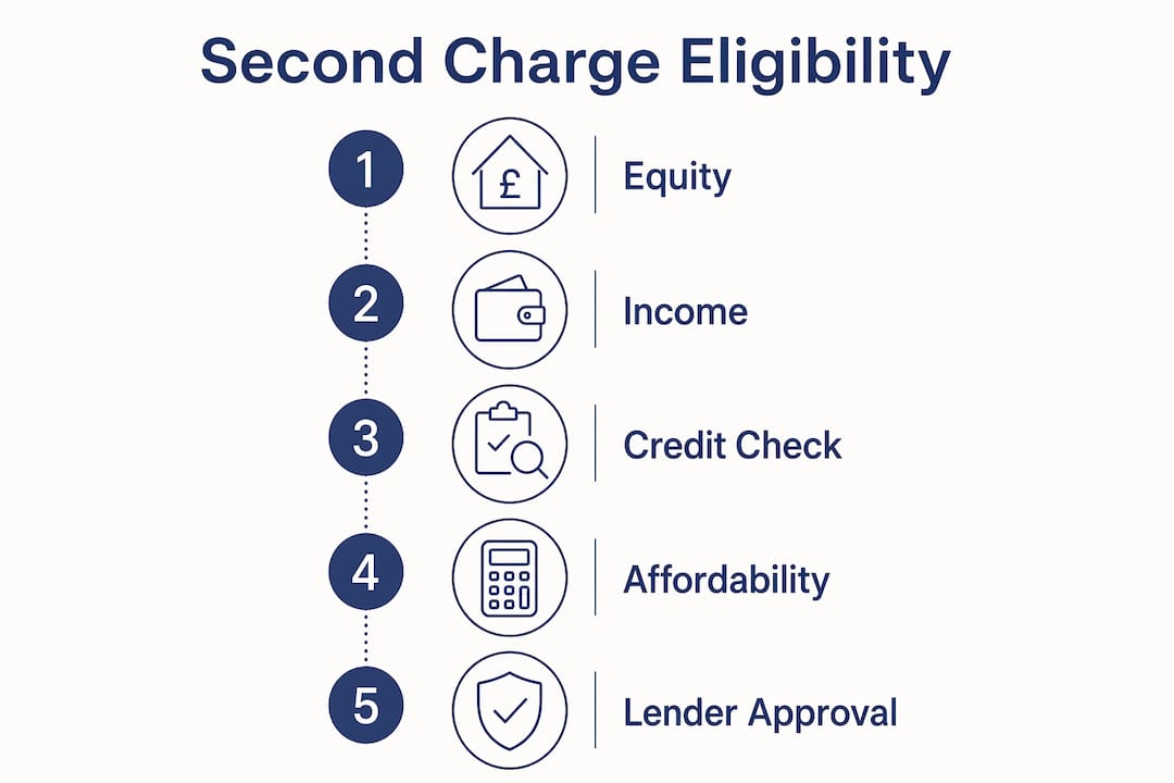 Infographic showing second charge eligibility steps