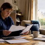 Homeowner reviewing secured loan paperwork