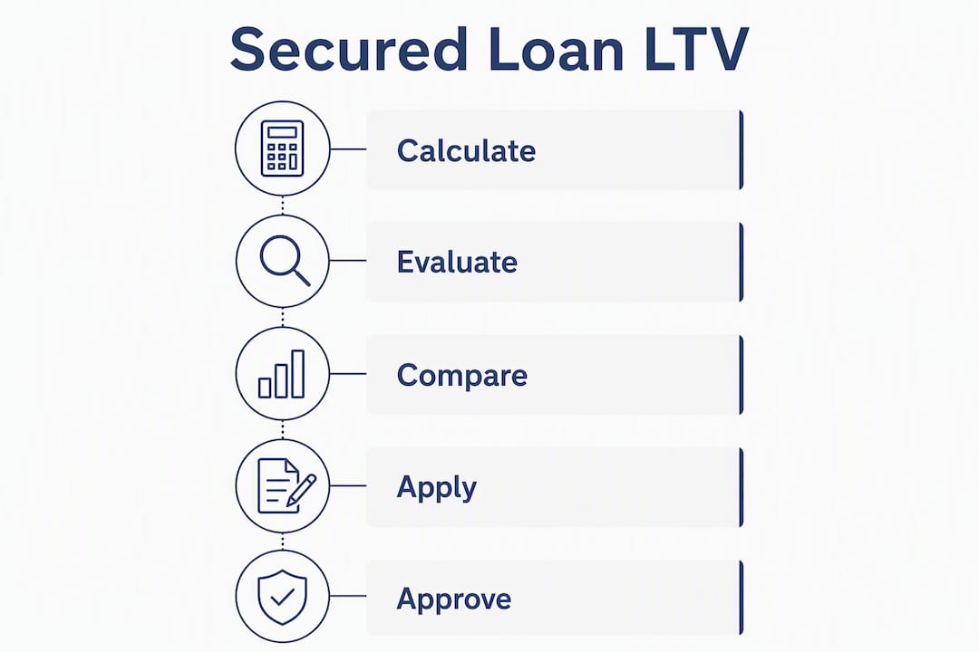 Infographic explaining loan-to-value calculation process