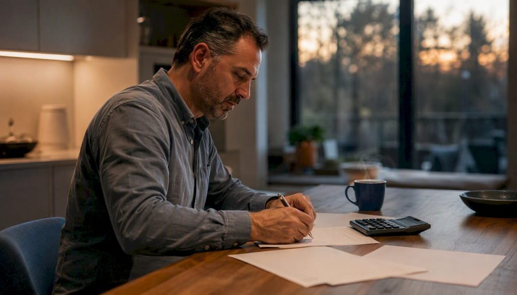 Homeowner signing mortgage paperwork